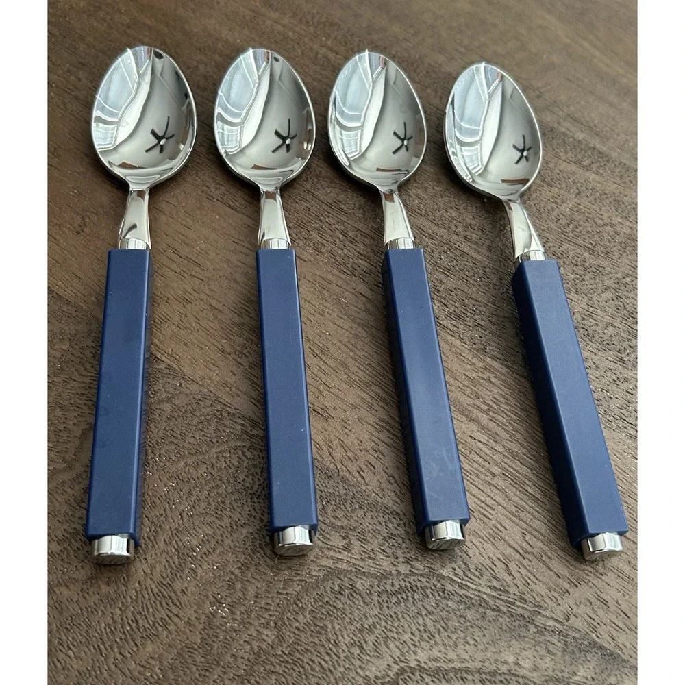 Villeroy & Boch Play Blue Ocean Teaspoons Set Of 4 18/10 Stainless Italy